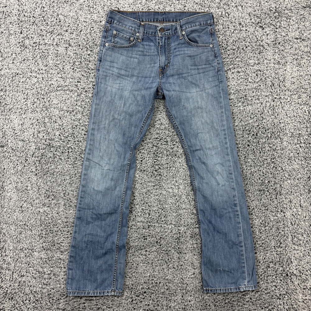 Levis 527 Jeans Mens 30x32 Blue Denim Slim Bootcut Low Rise Western Distressed